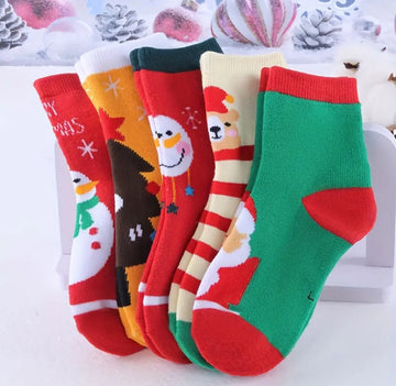 Christmas socks for boys & girls (5 pairs )