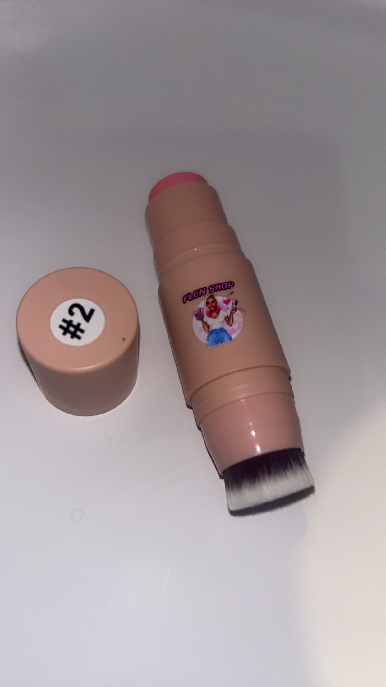 2 in 1 blusher and brush stick