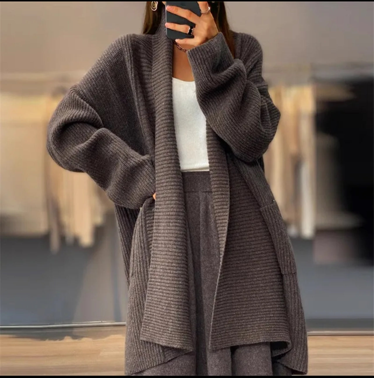 Long sleeve pocket cardigan
