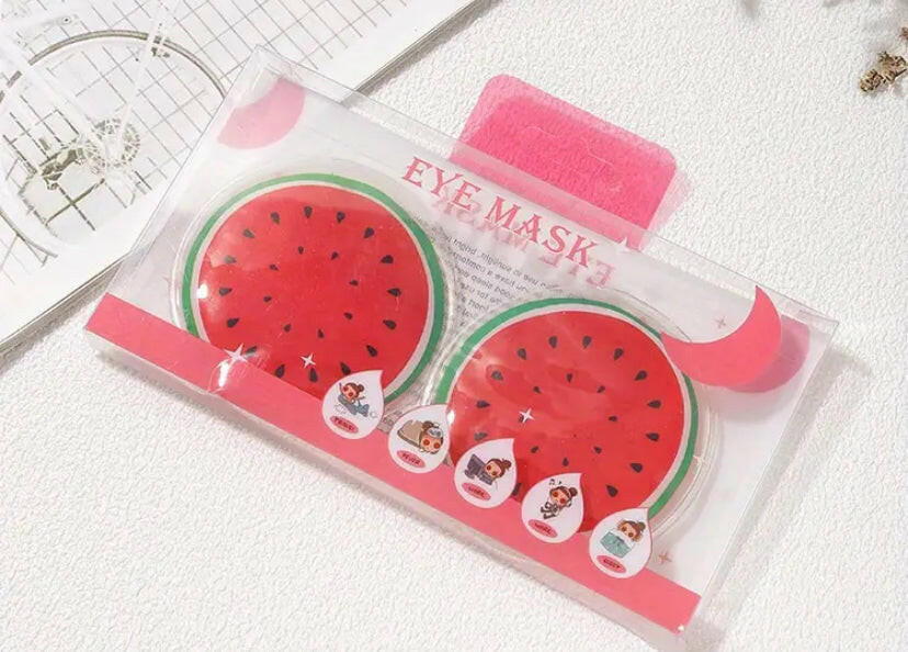 Reuseable gel eye masks.