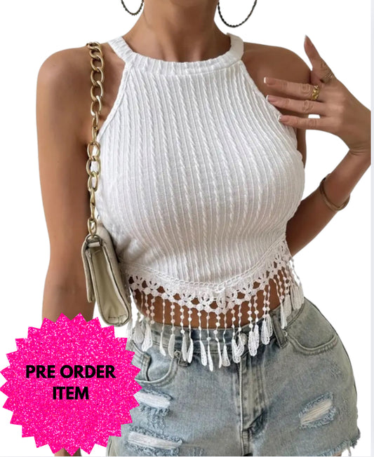 French summer sleeveless top