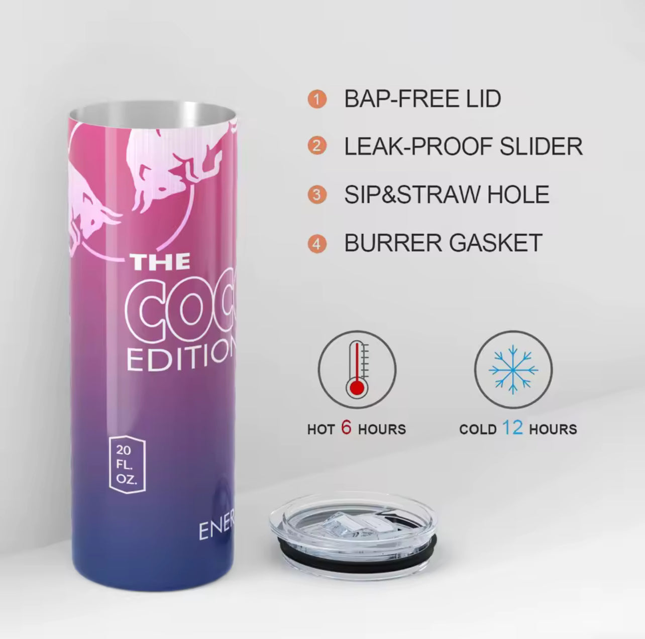 Energy drink style cold cup *PRE ORDER*