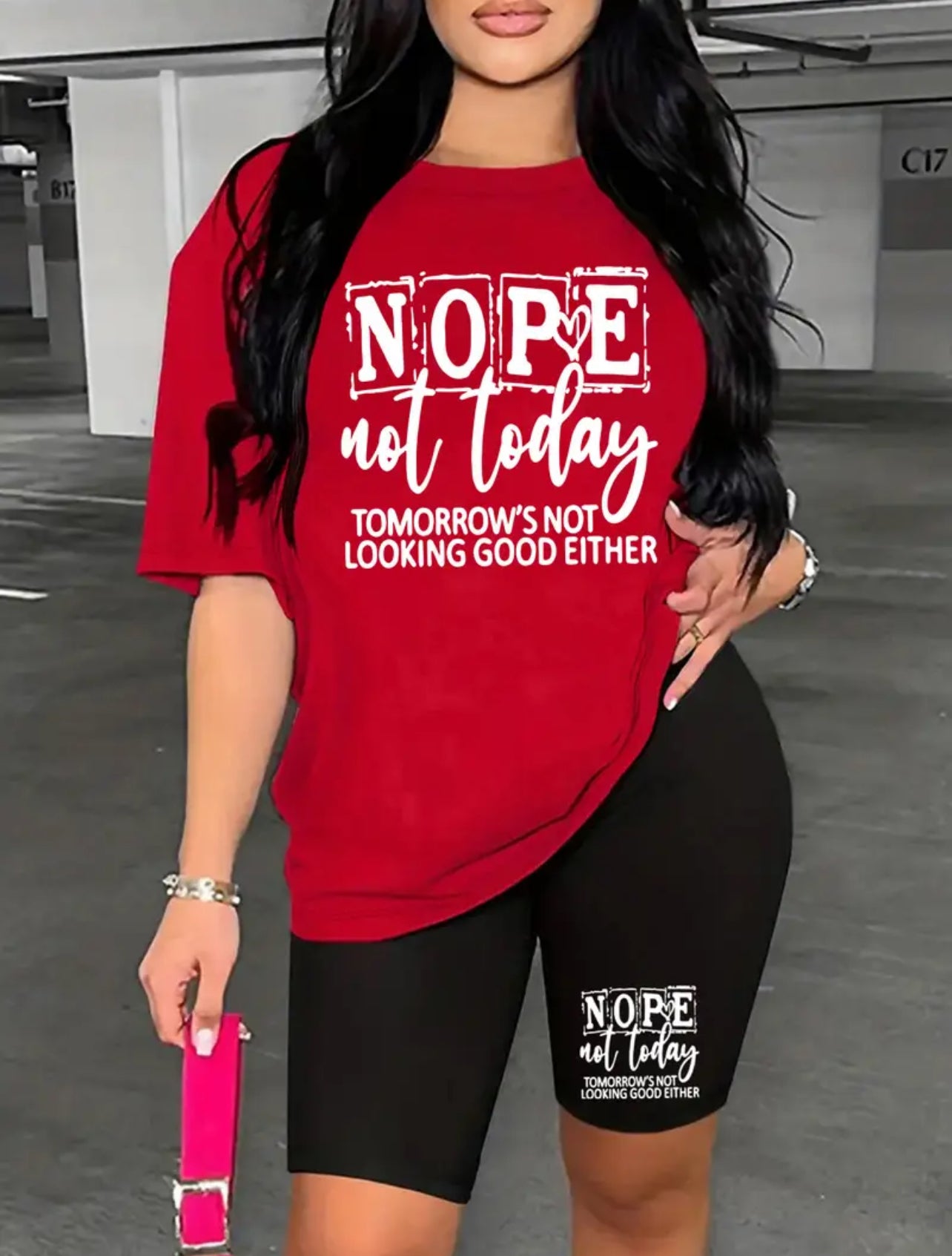 Nope not today two pieces set