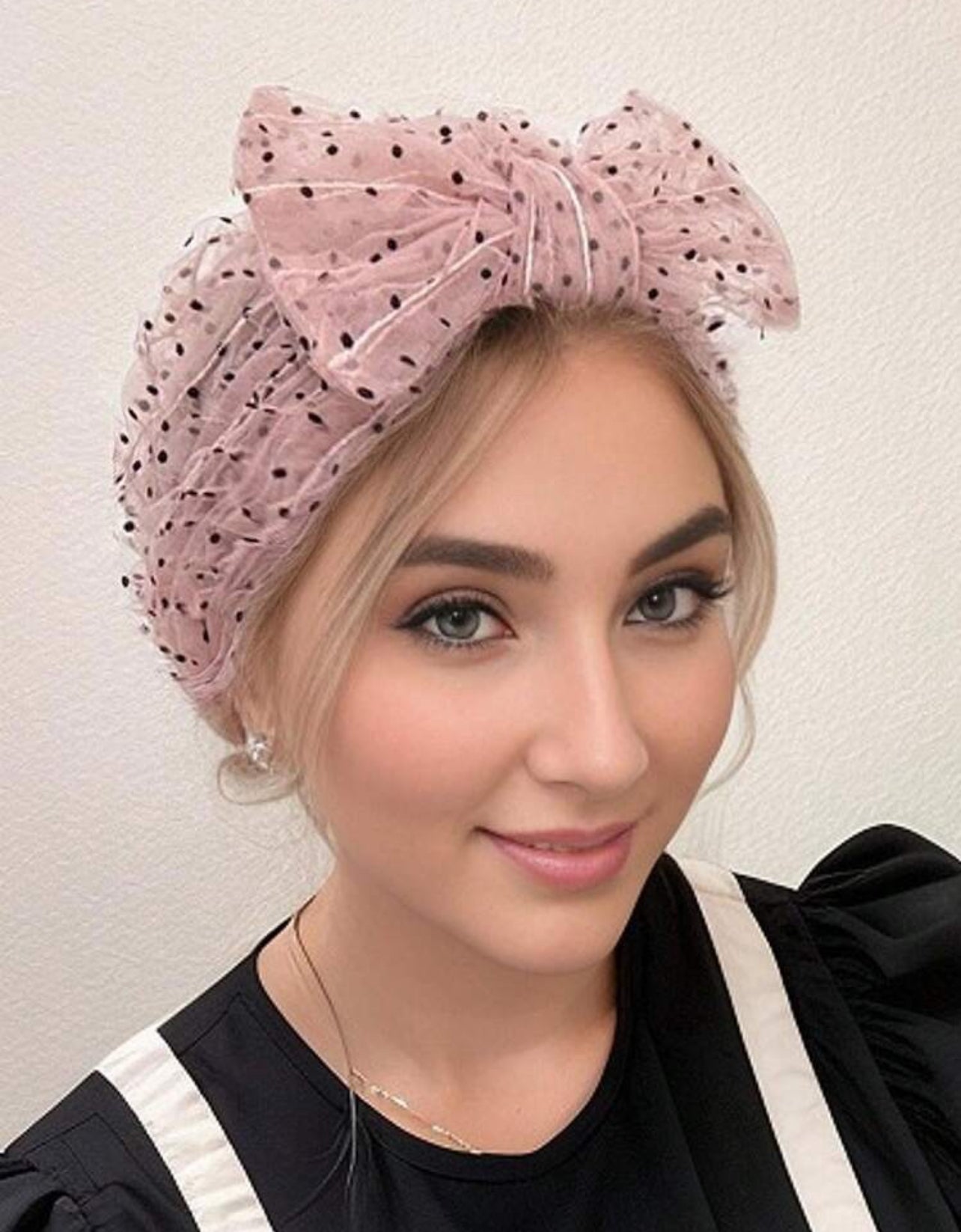 Handmade bow knot breathable turban
