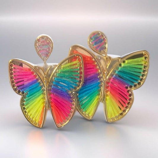 Cute butterfly colourful earrings.