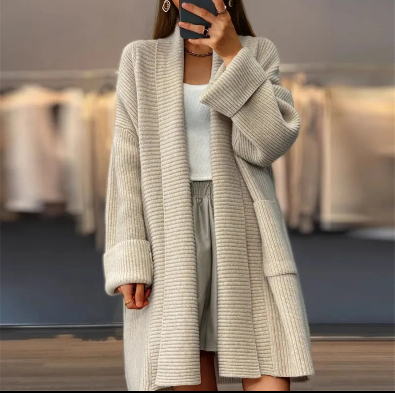Long sleeve pocket cardigan