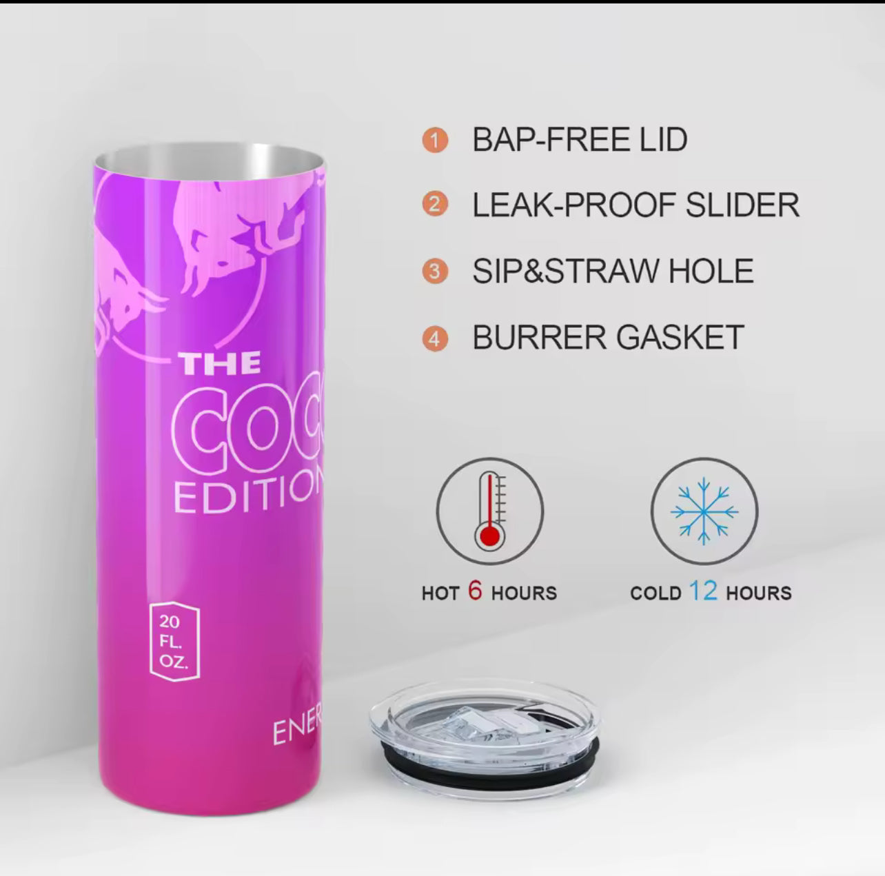 Energy drink style cold cup *PRE ORDER*