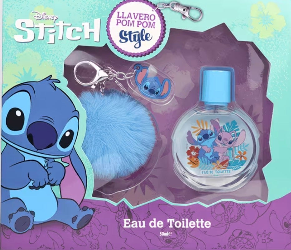 Disney Stitch Eau de Toilette & Pom Pom Keyring Gift Set 💙✨