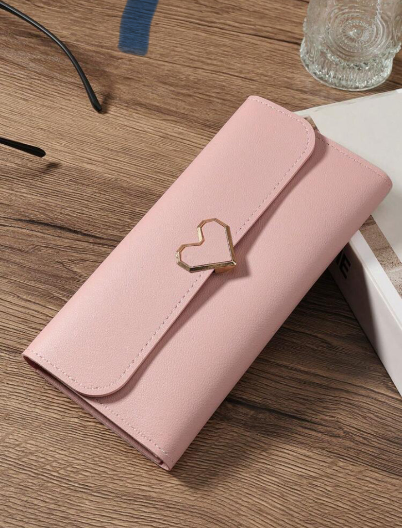 Heart metal purse