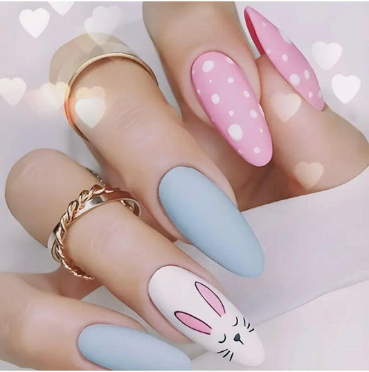 Cute Easter Rabbit press on nails (coming soon).