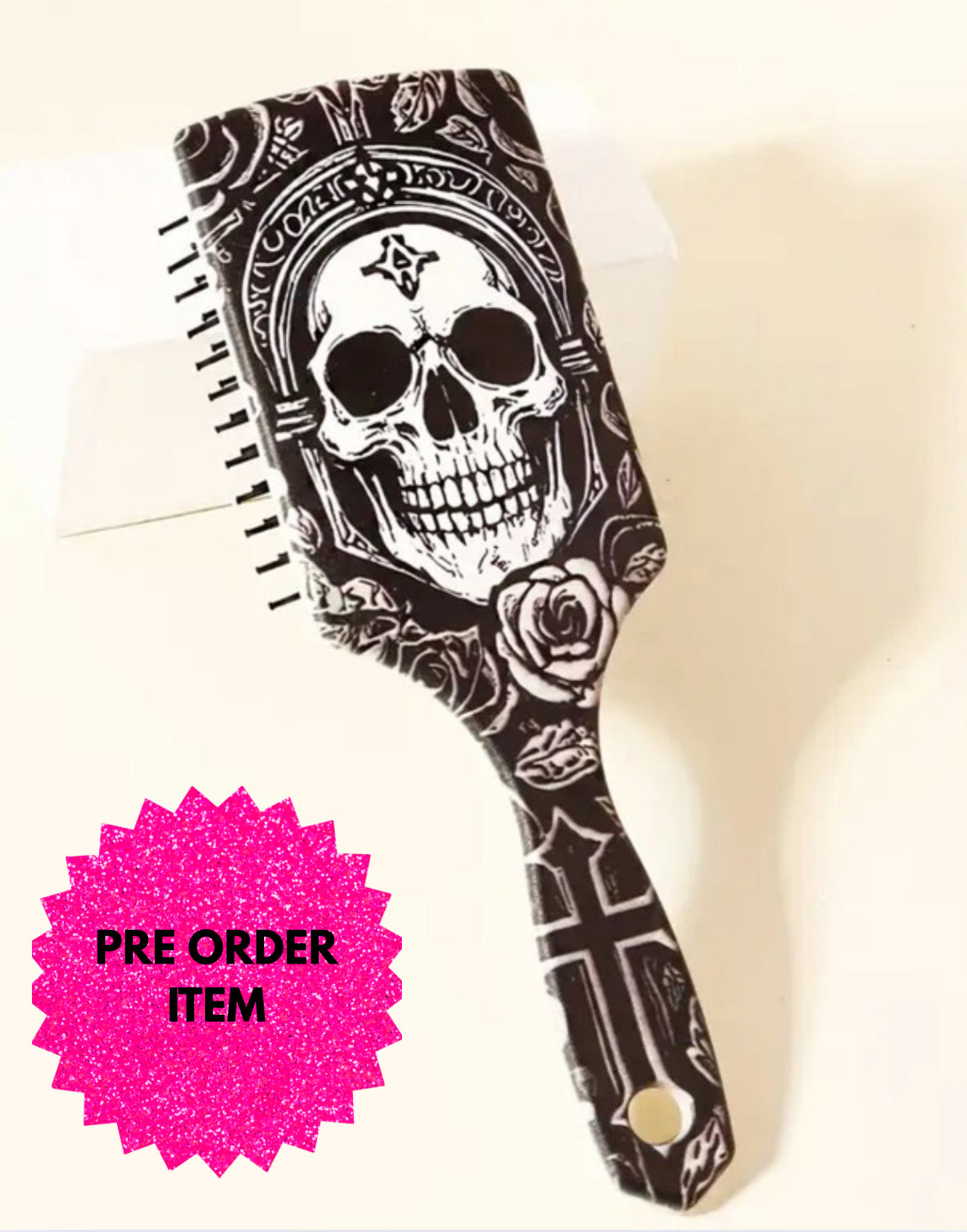 Skull style hair brush