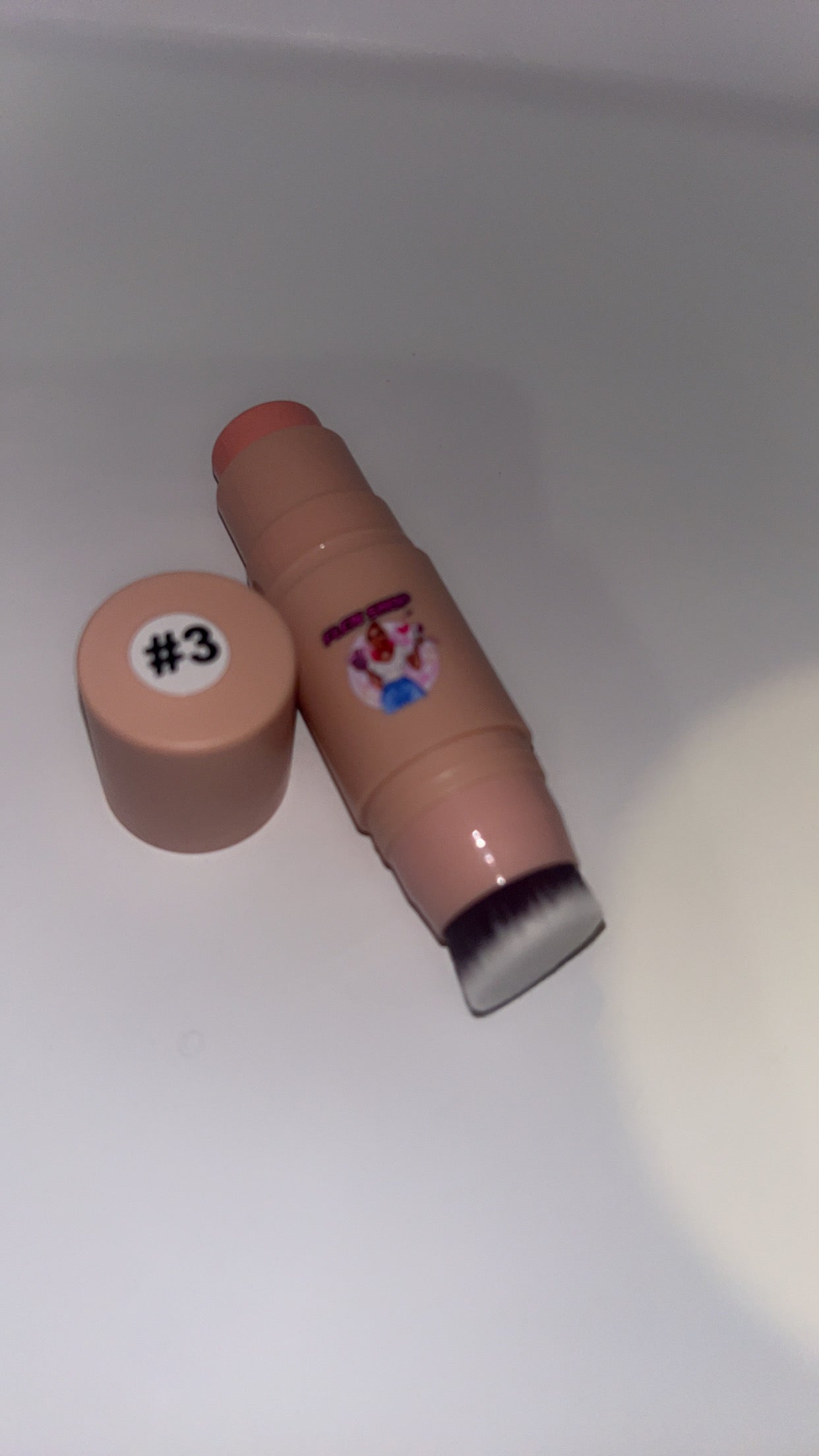 2 in 1 blusher and brush stick