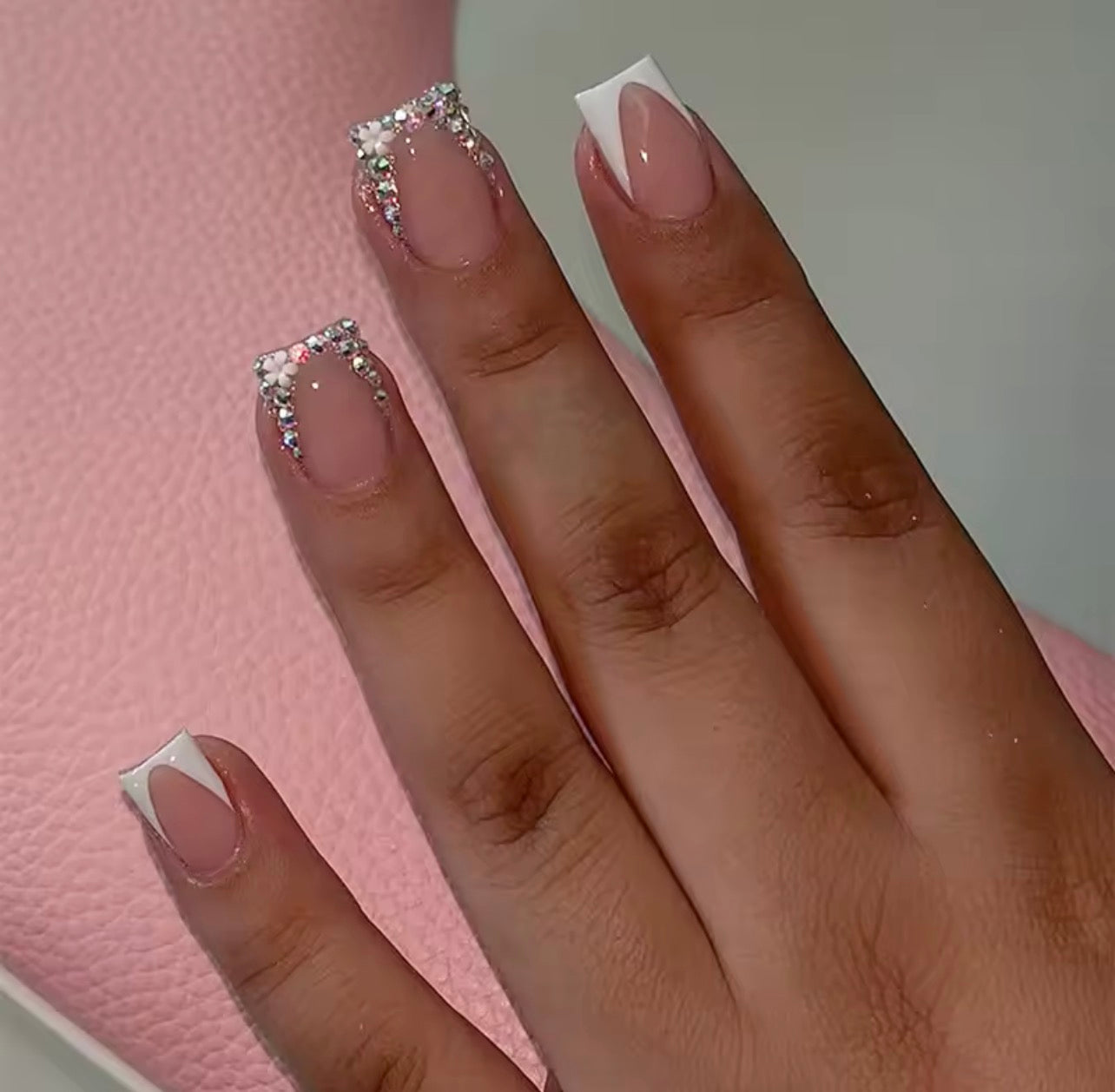 White weddings nails