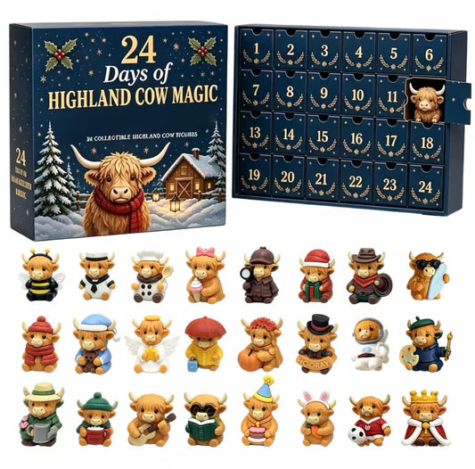 🎄 24 Days of Highland Cow Christmas Magic Advent Calendar 🐮✨