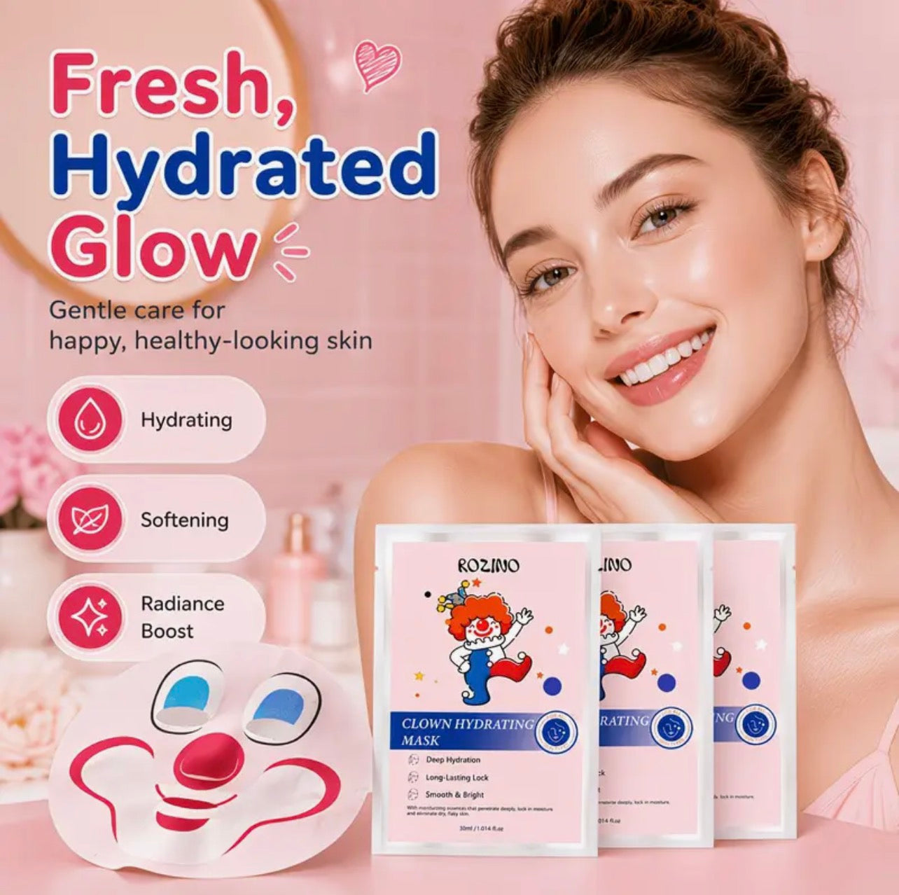 Clown 🤡 facial mask 3pcs