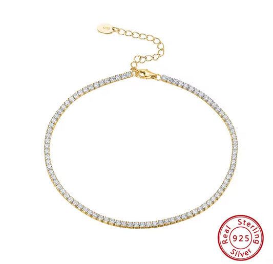 925 real sterling sliver anklet
