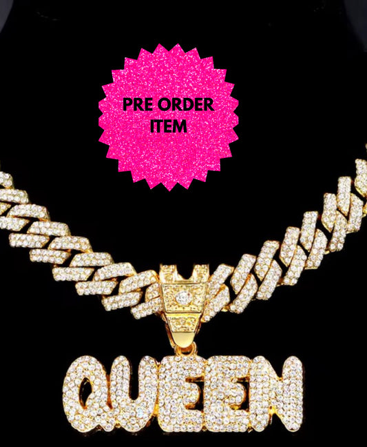 Queen hip hop style necklace