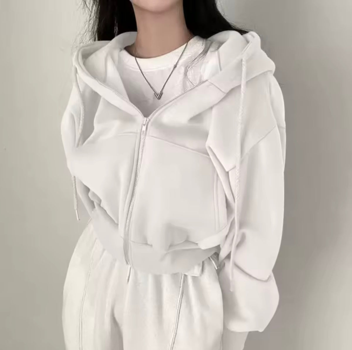 Cloud Nine Oversized Zip Hoodie 🩶