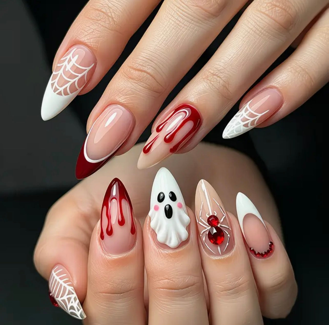 Halloween press on nails.