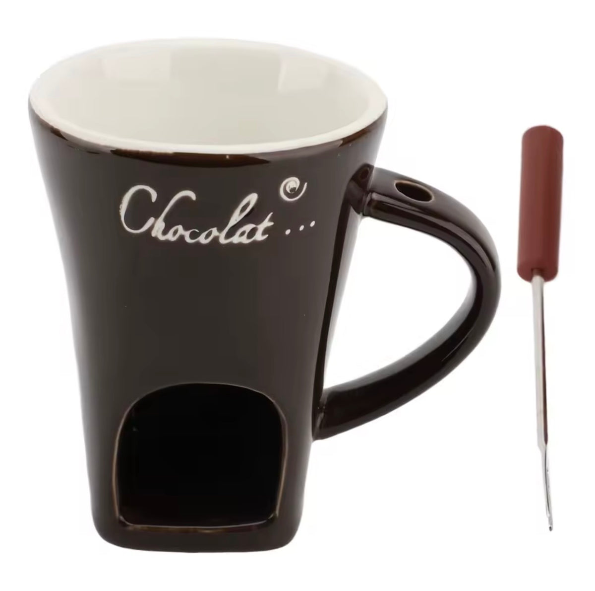 Choco Bliss Ceramic Fondue Mug Set