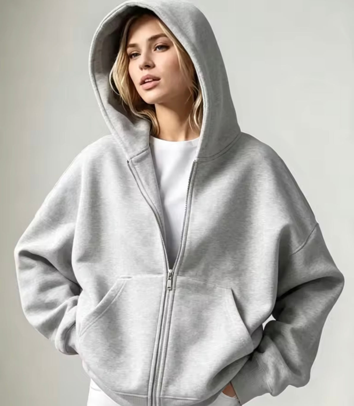 Midnight Muse Oversized Zip Hoodie 🖤👑