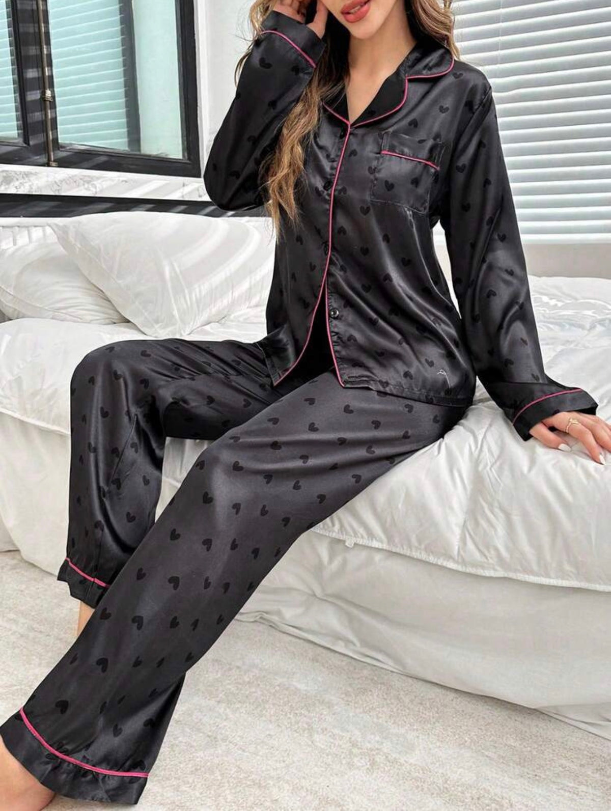 Midnight Romance Satin PJ Set ✨