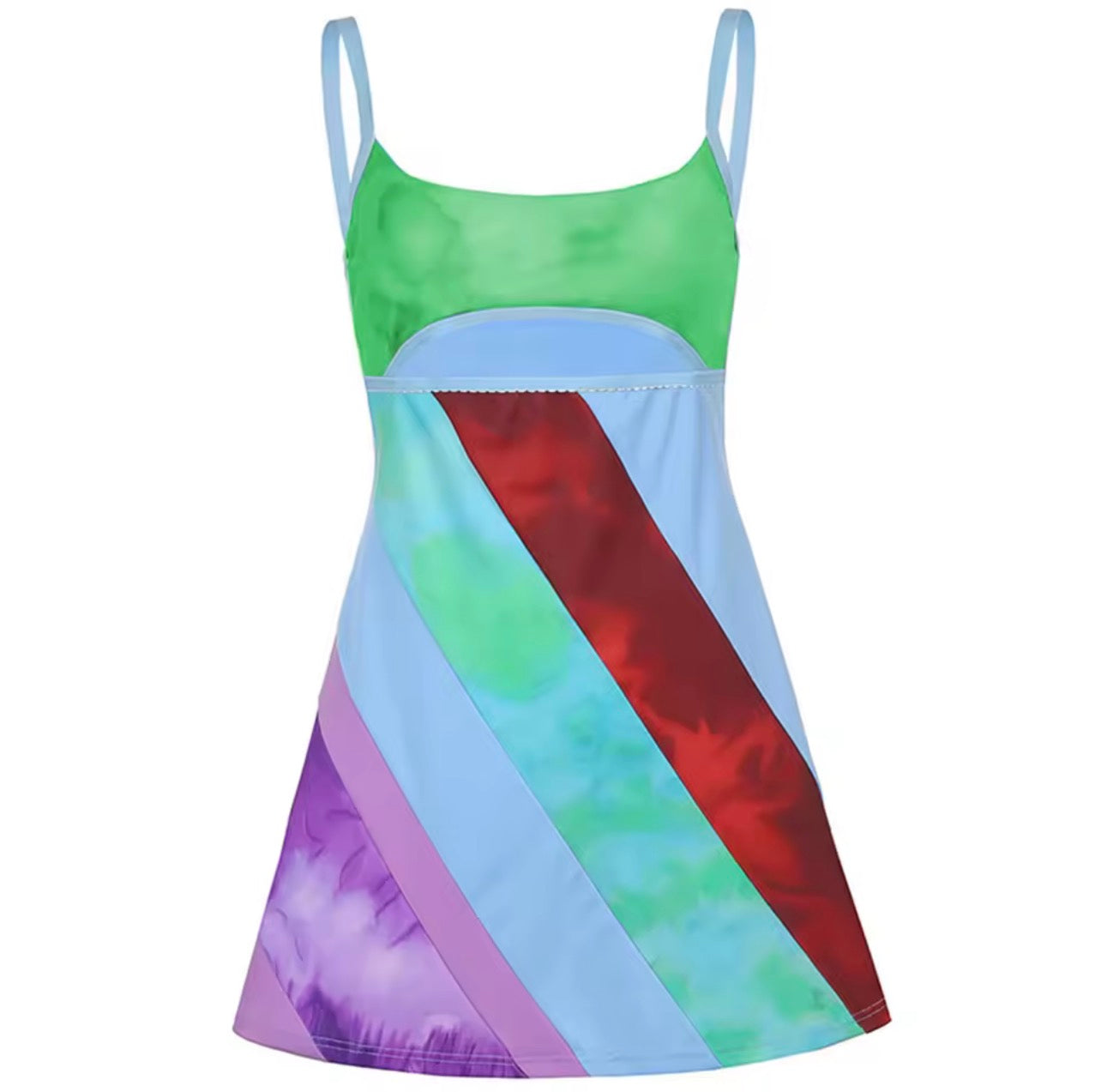 A line hollow short dress