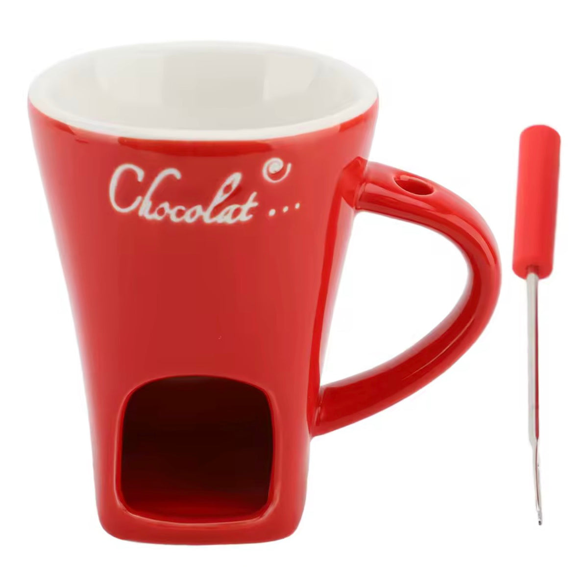 Choco Bliss Ceramic Fondue Mug Set