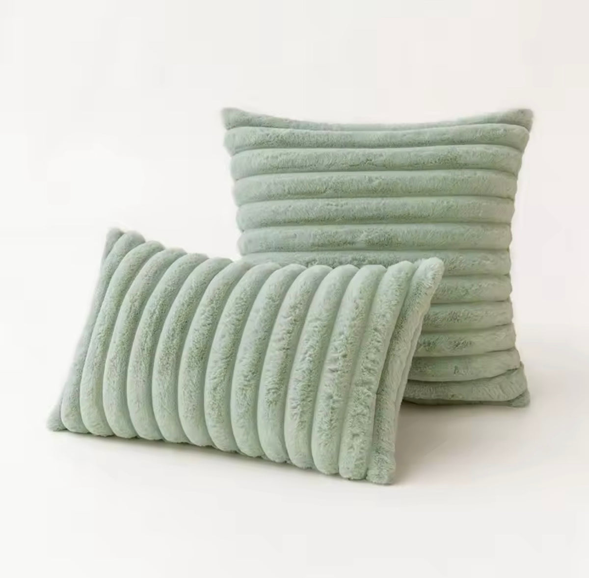 💕 Blush Luxe Ribbed Plush Cushion Covers