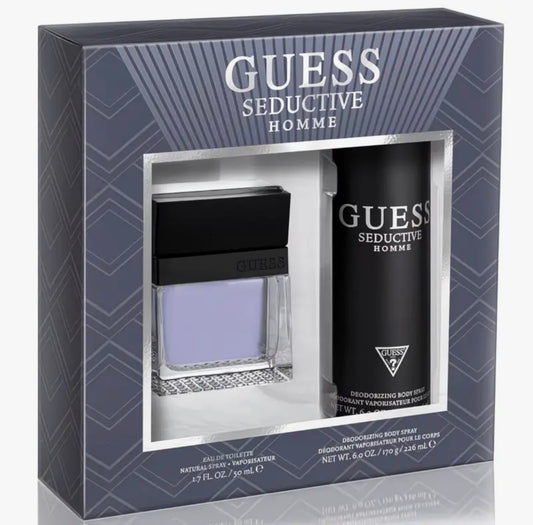 Guess Seductive Homme Men's Fragrance Gift Set – 50ml EDT & 226ml Body Spray