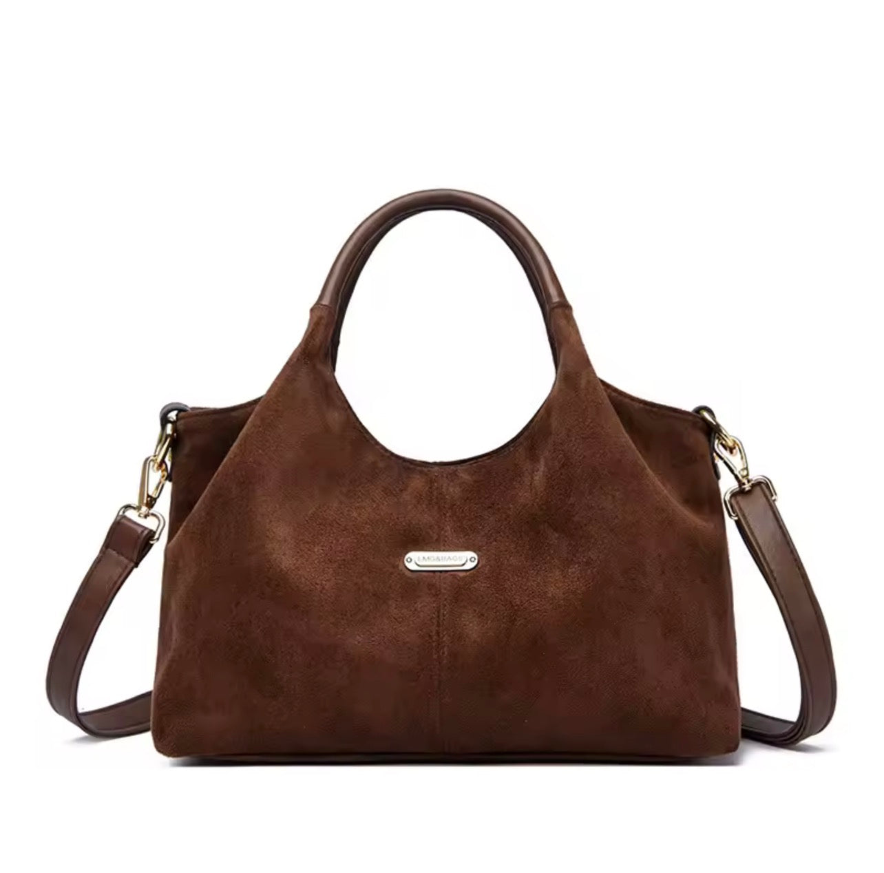 Suede handbag