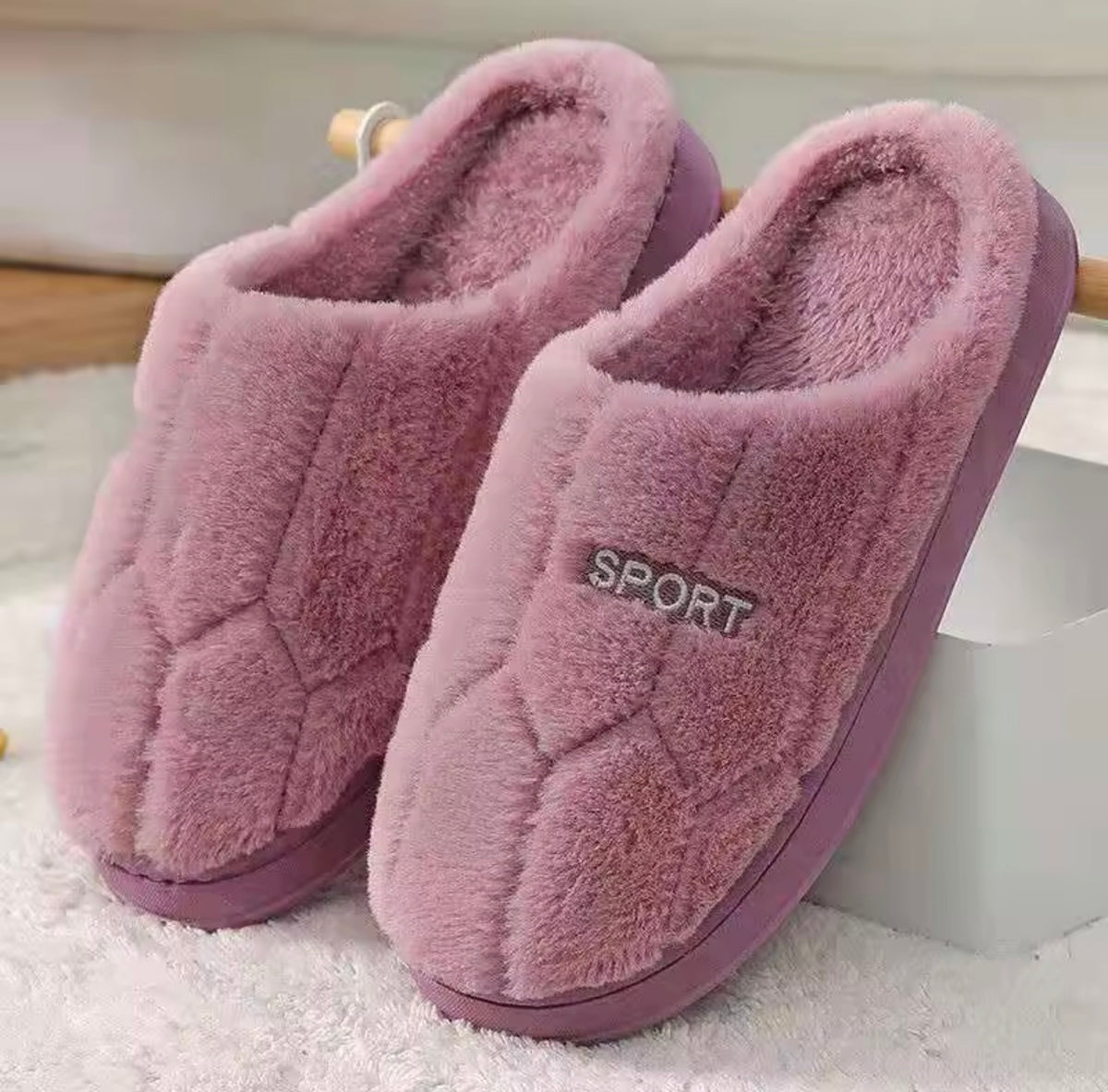Mauve Comfort Cloud Slippers