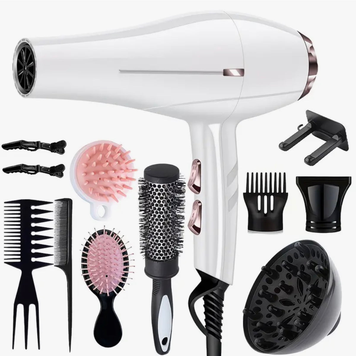 LuxeGlow Hair Dryer & Styling Set — it sounds luxurious, professional and perfect for a Christmas gift! 🎁�