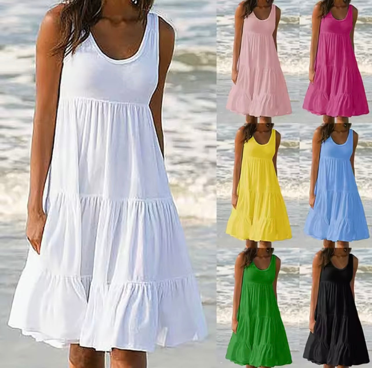Women’s sleeveless backless slit gown