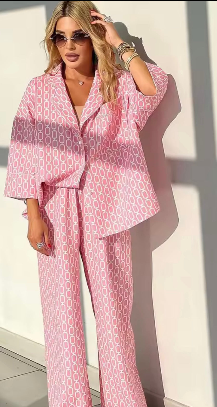 Pink print 2 pcs sets