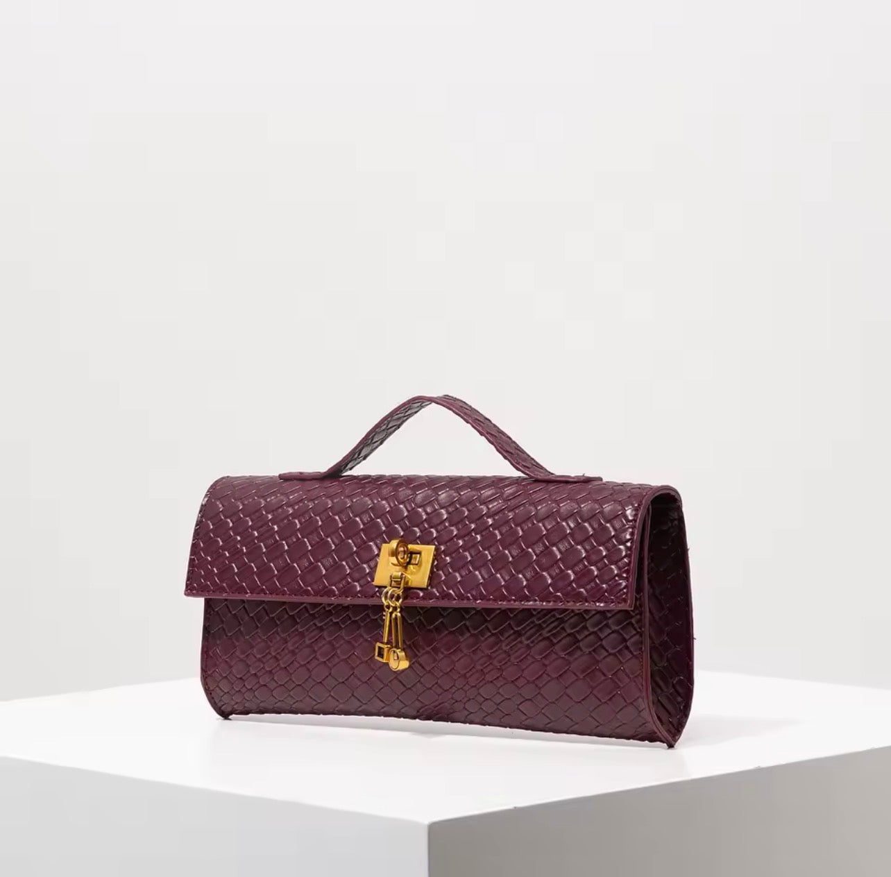 Burgundy mini luxury bag