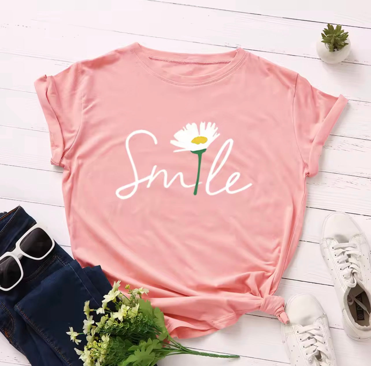 Smile with sunflower T-shirt