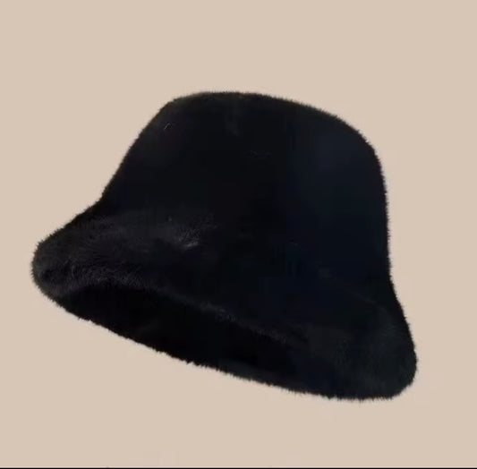 Midnight Muse Fluffy Bucket Hat 🖤