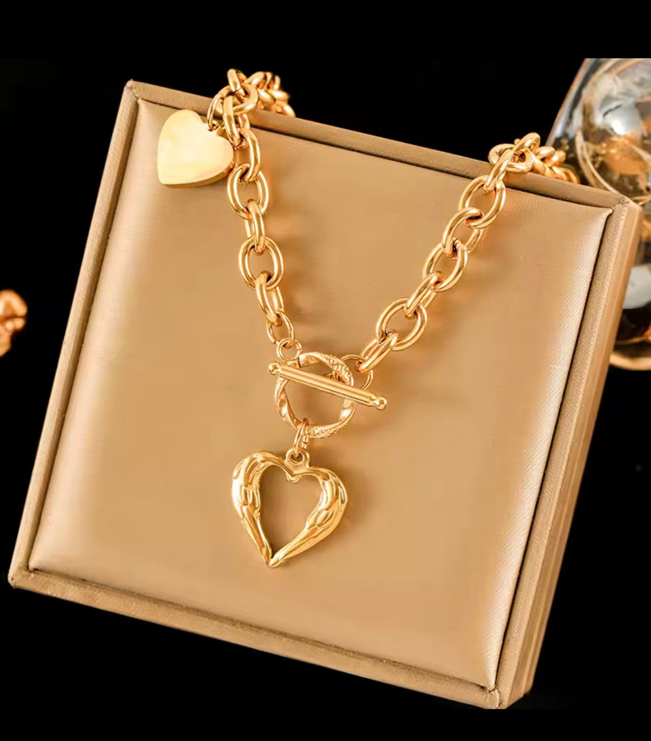 Stainless steel gold necklace