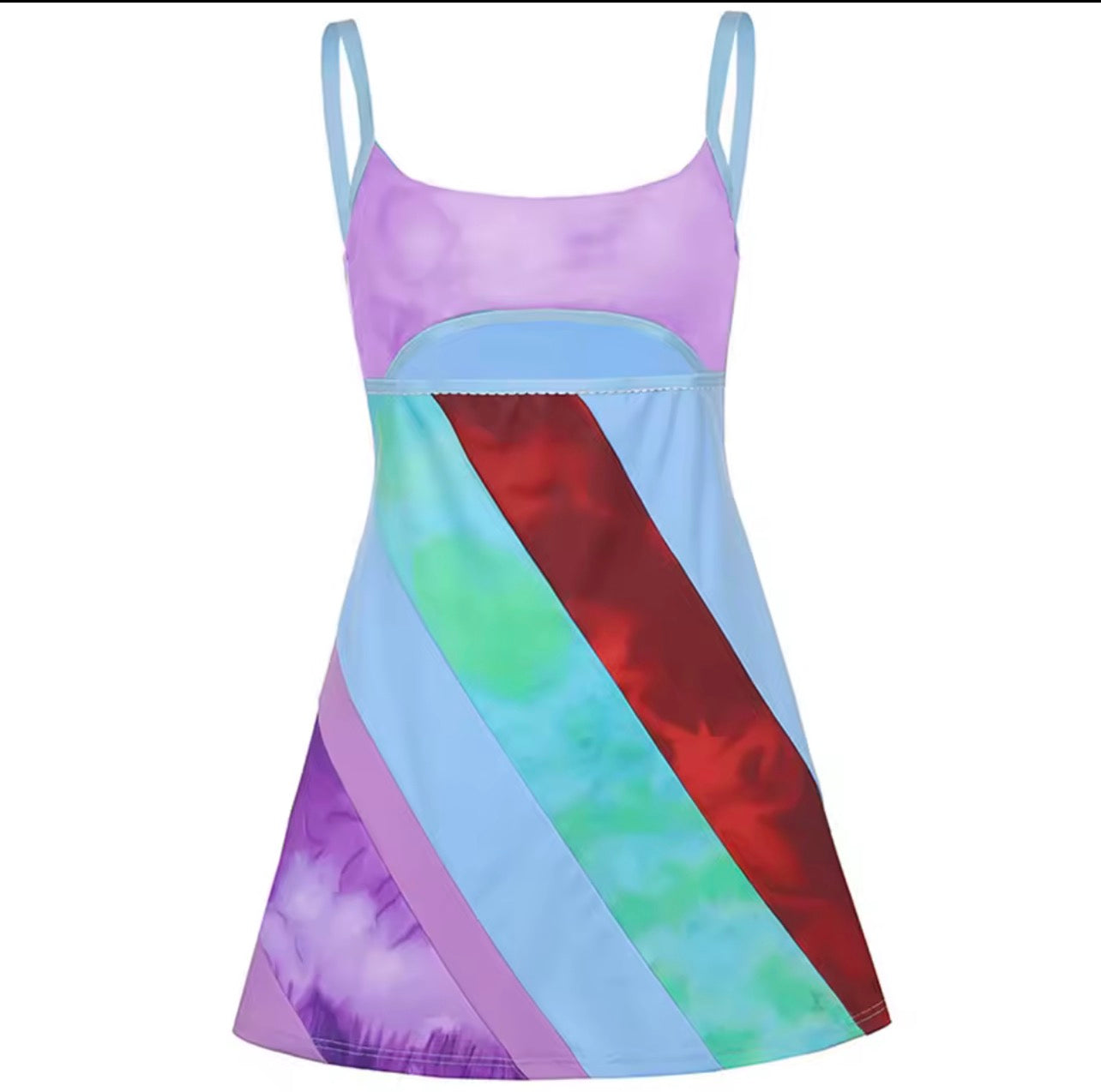 A line hollow short dress