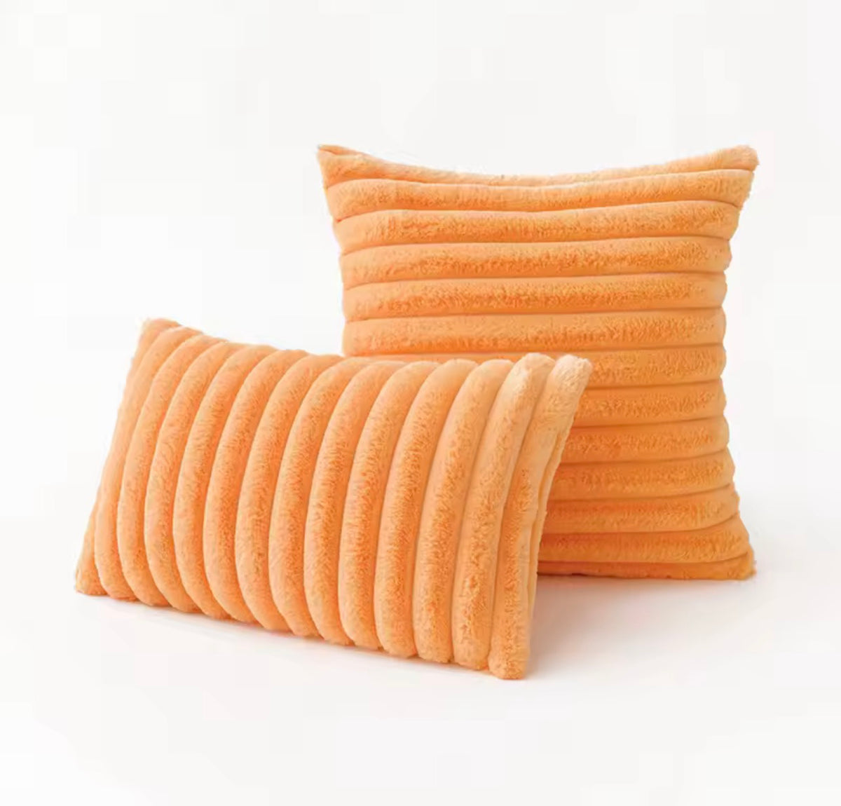 💕 Blush Luxe Ribbed Plush Cushion Covers