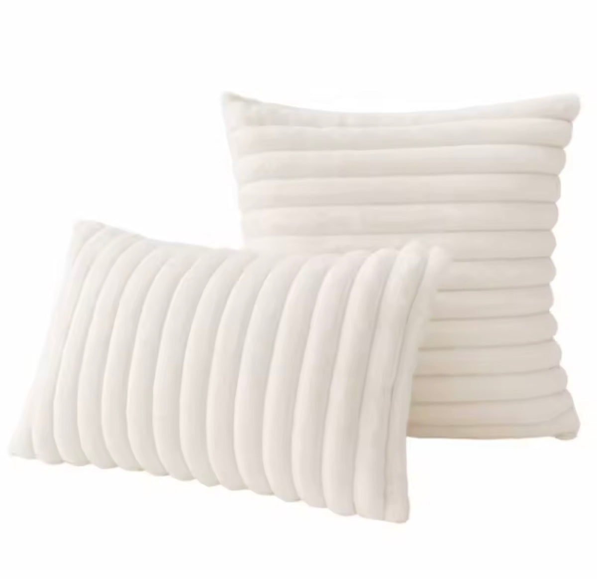 💕 Blush Luxe Ribbed Plush Cushion Covers