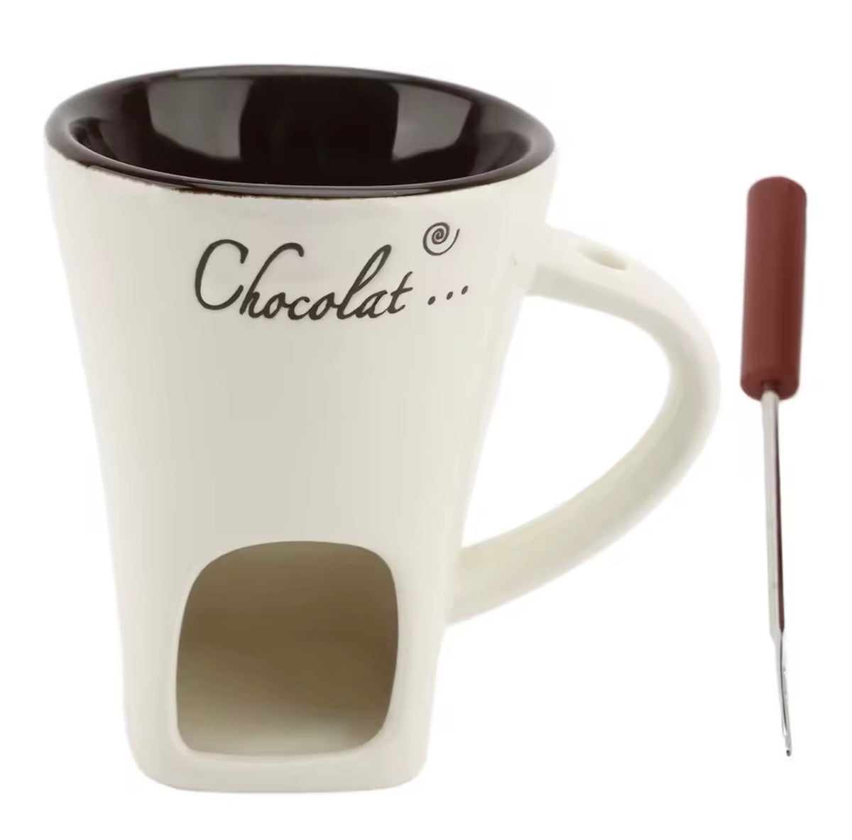 Choco Bliss Ceramic Fondue Mug Set