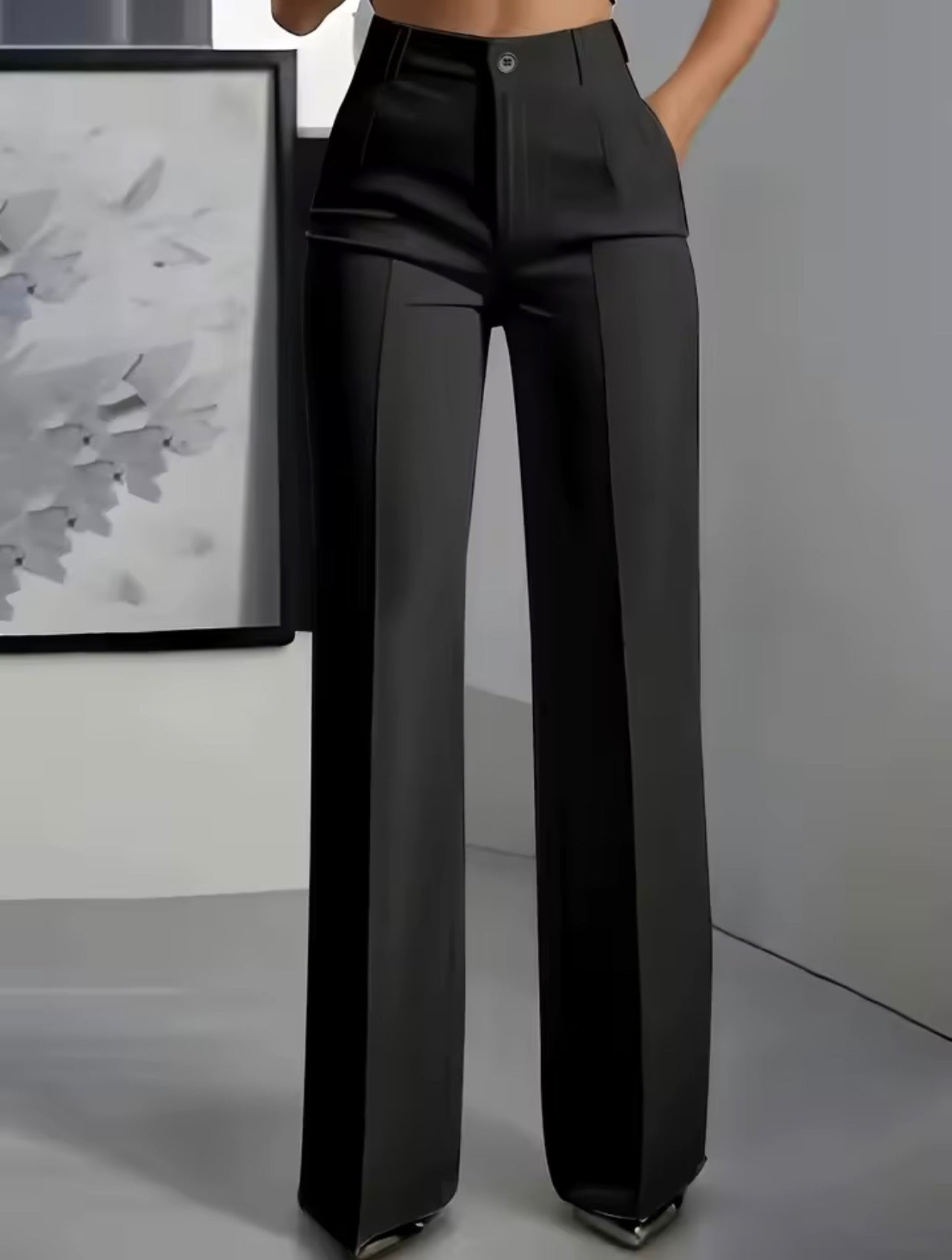 Black Wide-Leg Trousers