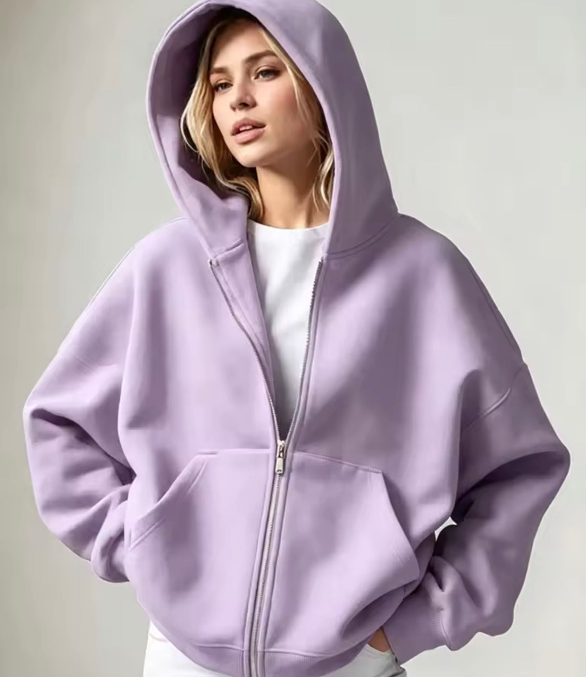 Midnight Muse Oversized Zip Hoodie 🖤👑