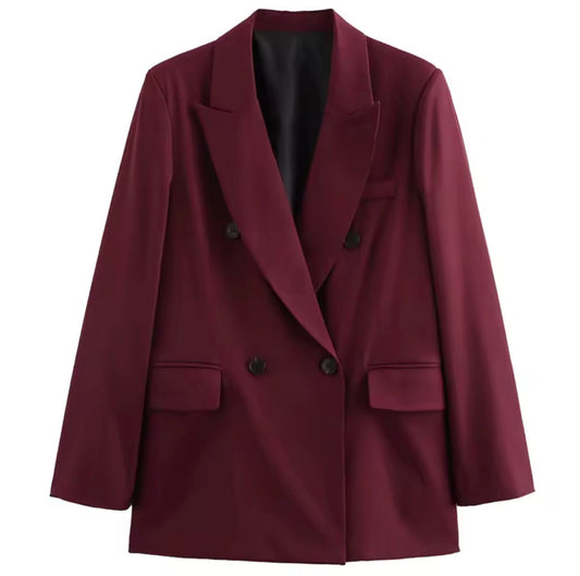 Burgundy Autumn Blazer