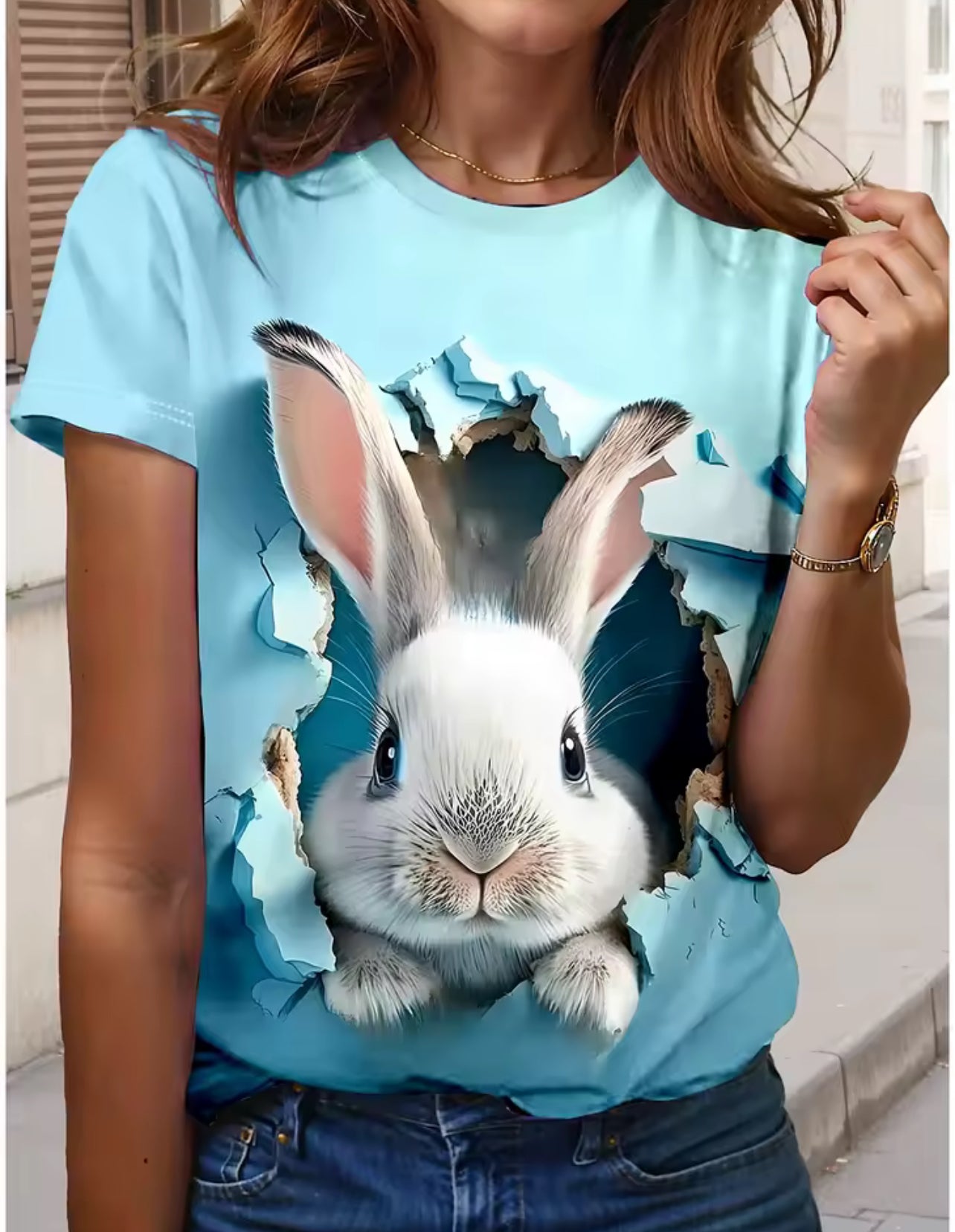 Stunning Easter bunny 3D ladies T-shirt * pre order*