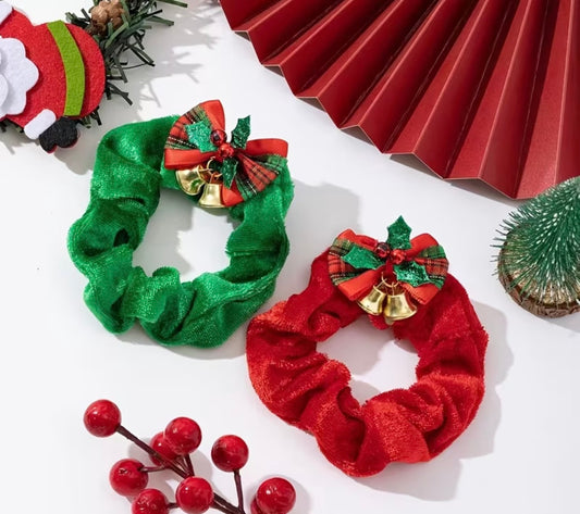 FLCN Jingle Bell Velvet Christmas Scrunchie 🎀🎄