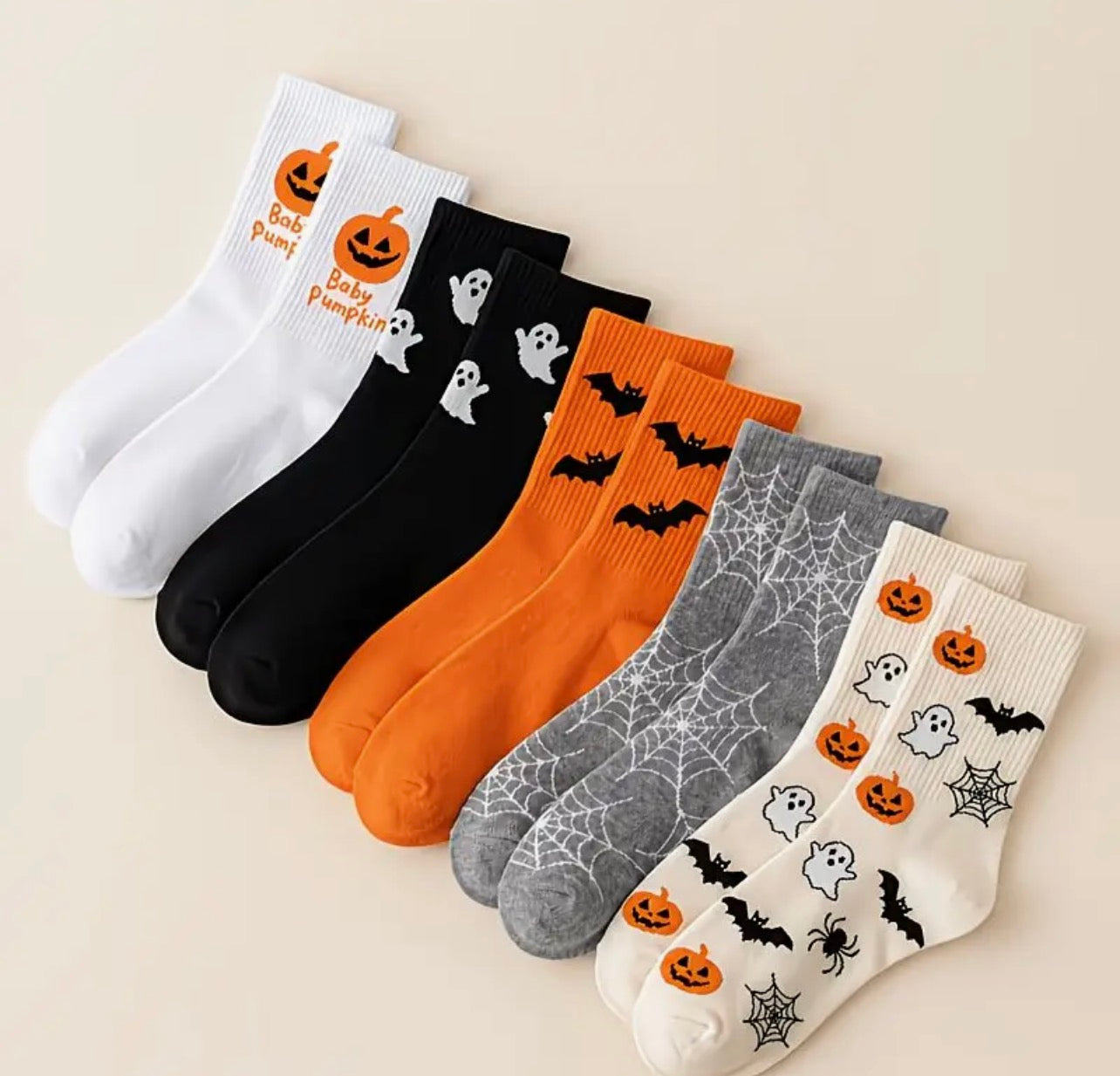 5 pairs of Halloween socks