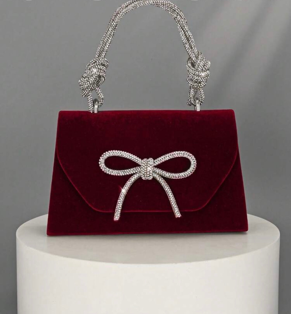 The Burgundy Bow Luxe Bag